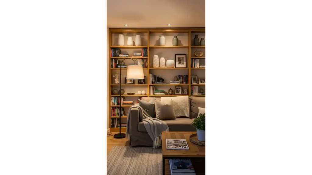 21 Comfy Living Room Ideas Warm Colors Home Decor | Create a Cozy, Inviting Space 21 Warm Color Shelving & Book Displays