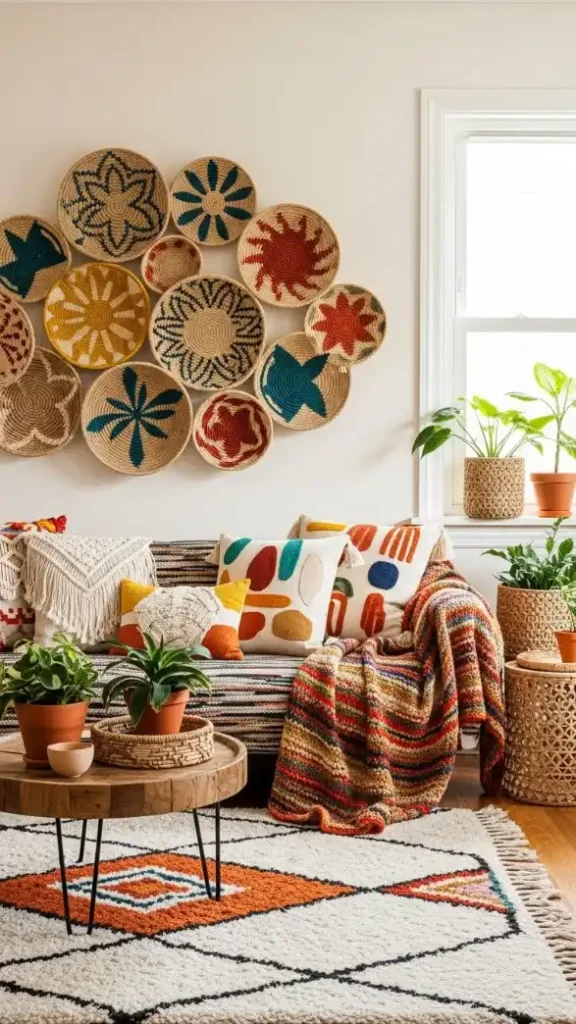 22 Earthy Funky Home Decor Creative Ideas for a Stylish and Natural Home 21 Woven Wall Baskets