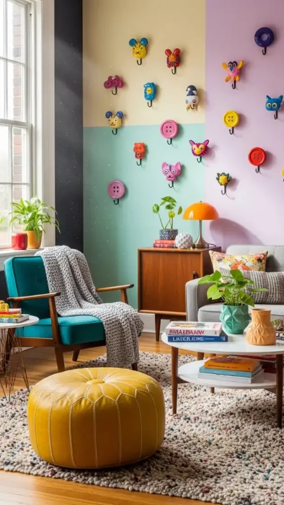 27 Funky Home Decor Interior Design Creative Ideas for a Stylish Space 22 Eclectic Wall Hooks