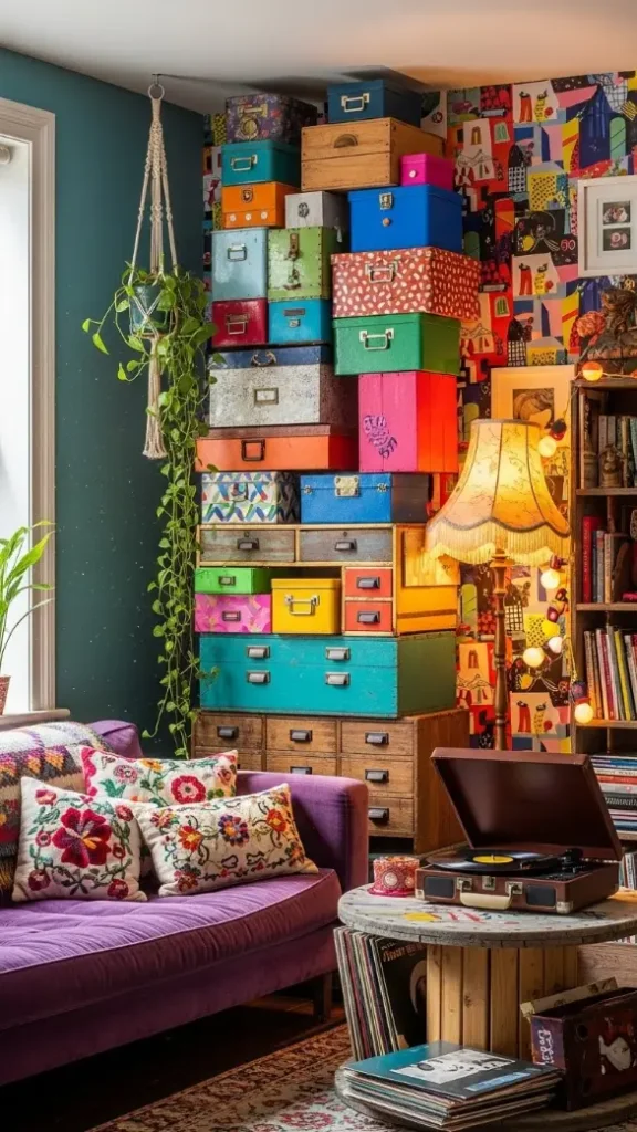27 Fun DIY Ideas for Funky Home Decor to Transform Your Space 22 Funky Storage Boxes