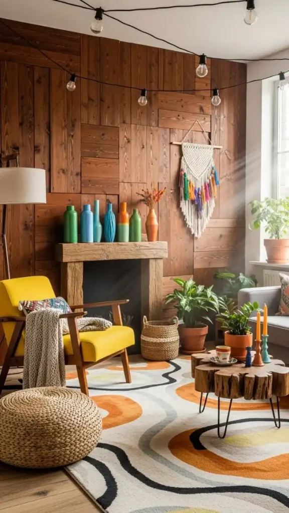 22 Earthy Funky Home Decor Creative Ideas for a Stylish and Natural Home 22 Funky Wooden Wall Panels