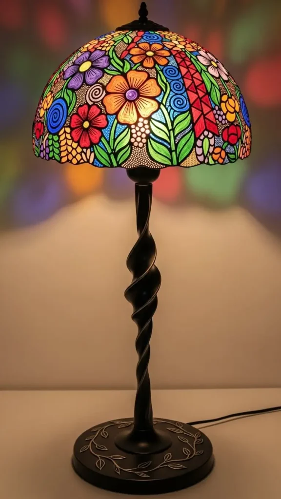 27 Fun DIY Ideas for Funky Home Decor to Transform Your Space 24 Painted Lampshades