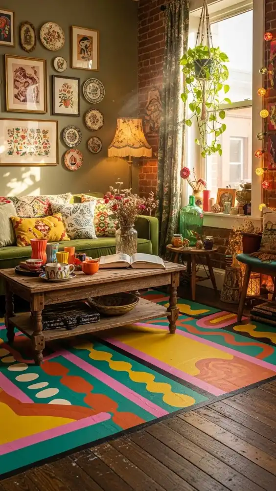 27 Funky Home Decor Interior Design Creative Ideas for a Stylish Space 27 DIY Painted Floor Patterns