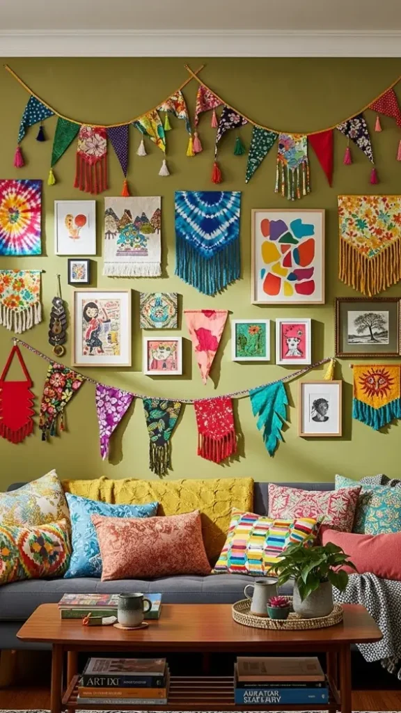 27 Fun DIY Ideas for Funky Home Decor to Transform Your Space 27 Recycled Fabric Banners