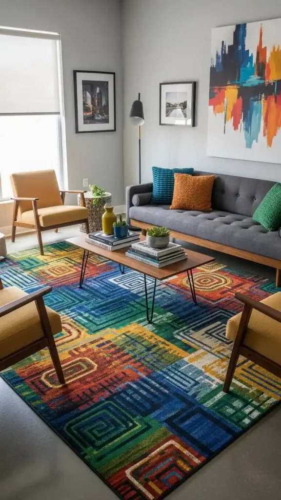 22 Bold Color Home Decor Ideas | Transform Your Space with Vibrant Style 4 Colorful Patterned Rugs