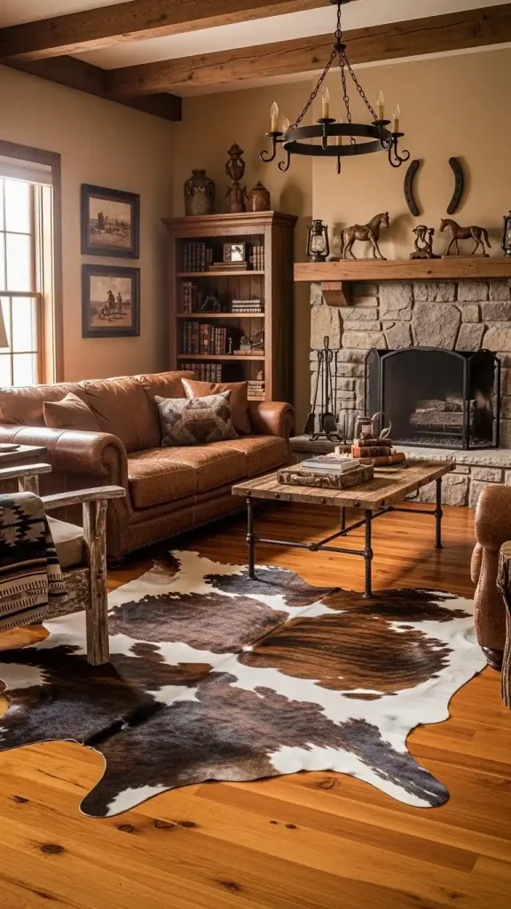 18 Thrifted Home Decor Western Ideas to Style Your Home 4 Cowhide Rugs