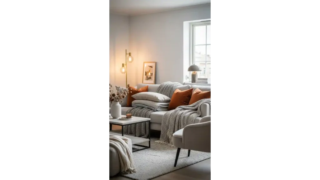 21 Comfy Living Room Ideas Warm Colors Home Decor | Create a Cozy, Inviting Space 4 Cozy Burnt Orange Throw Pillows