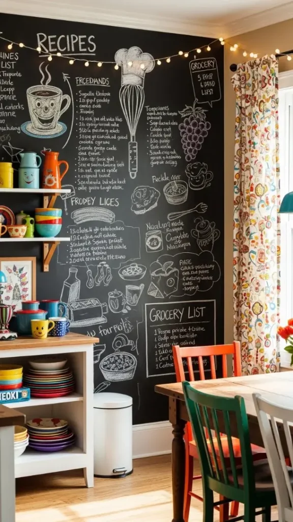 21 Funky Home Decor Kitchen Ideas That Transform Your Cooking Space 5 Chalkboard Walls