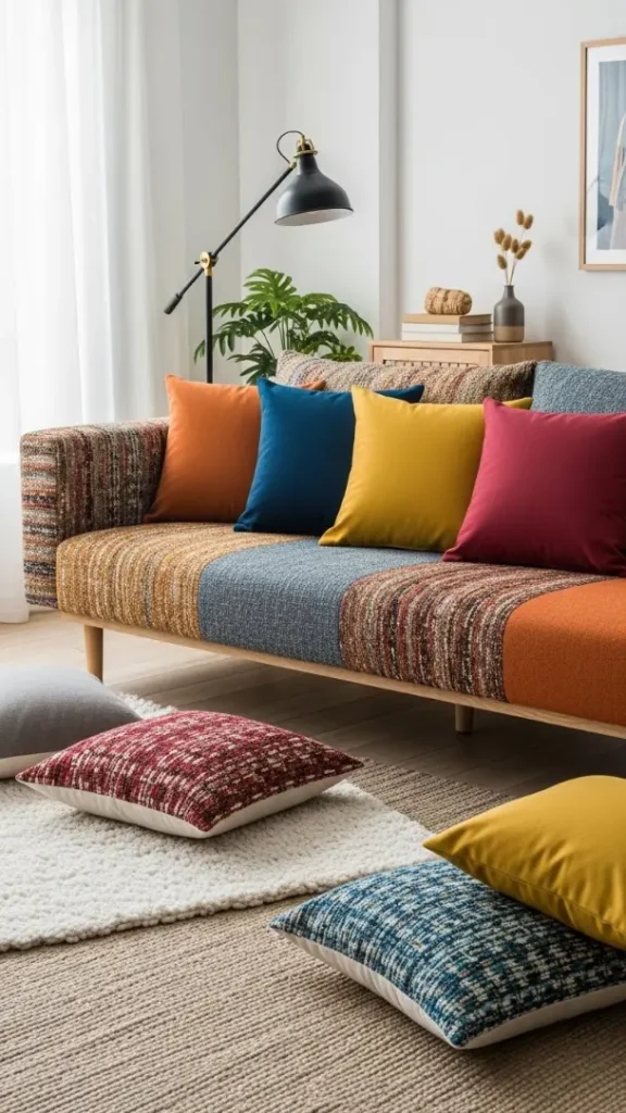21 Cozy Colorful Home Decor | Ideas to Warm Up Your Home 5 Colorful Cushions and Pillows