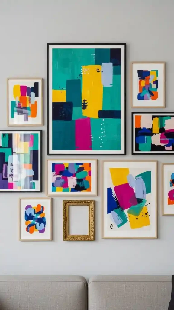 23 Colorful Home Decor Aesthetic | Ideas to Brighten Your Space 5 Colorful Wall Art Gallery