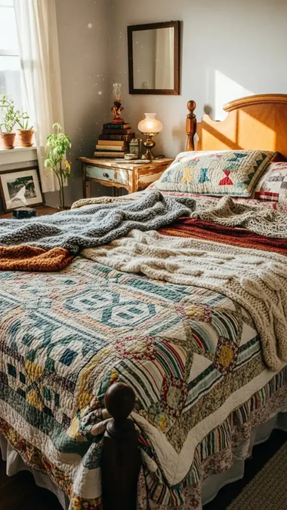 23 Thrifted Home Decor Bedroom | Create a Cozy, Vintage-Inspired Space 5 Cozy Thrifted Quilts and Blankets