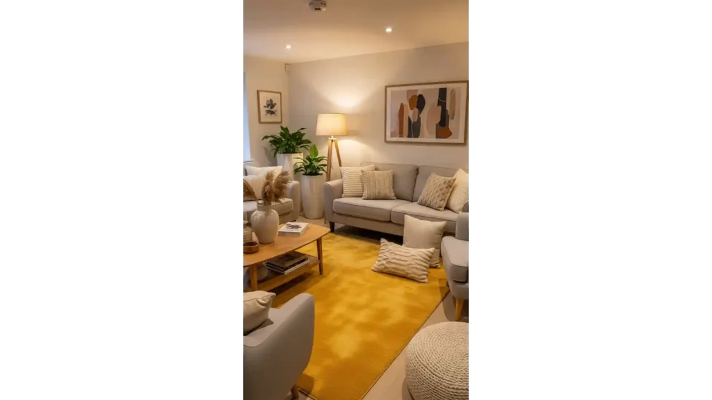 21 Comfy Living Room Ideas Warm Colors Home Decor | Create a Cozy, Inviting Space 5 Golden Yellow Rugs