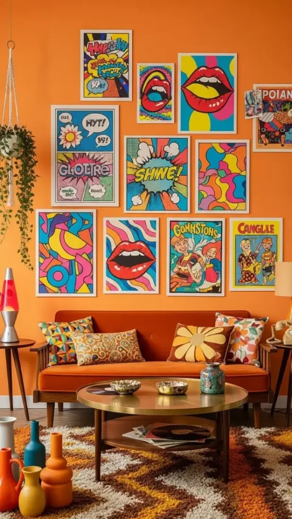 18 Retro Funky Home Decor Ideas to Add Nostalgic Charm 5 Pop Art Posters