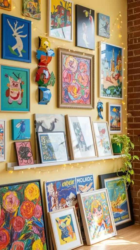 20 Colorful Thrifted Home Decor Ideas to Create a Bright, Stylish, and Budget-Friendly Home 5 Thrifted Colorful Wall Art