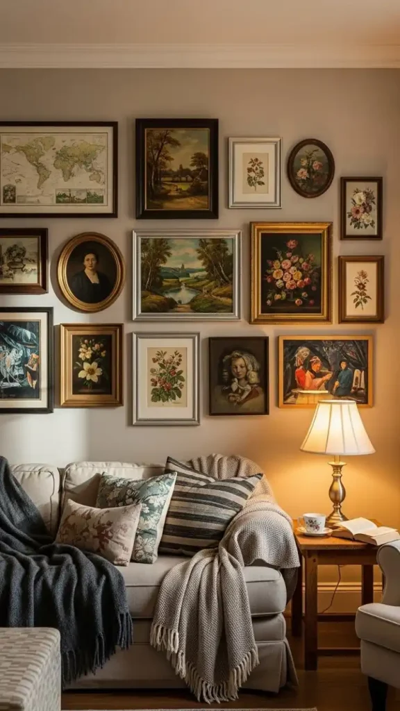 21 Thrifted Home Decor Inspiration | Stylish and Affordable Ideas 6 Add Character With Vintage Wall Art