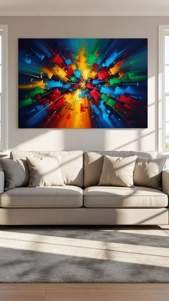 22 Bright Color Home Decor Ideas to Energize Every Room 6 Eye-Catching Wall Art