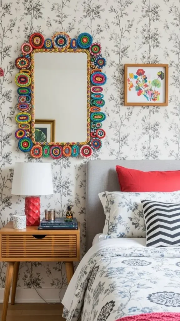 20 Funky Home Decor Bedroom | Creative Ideas to Brighten Your Sleep Space 6 Funky Mirror Frames