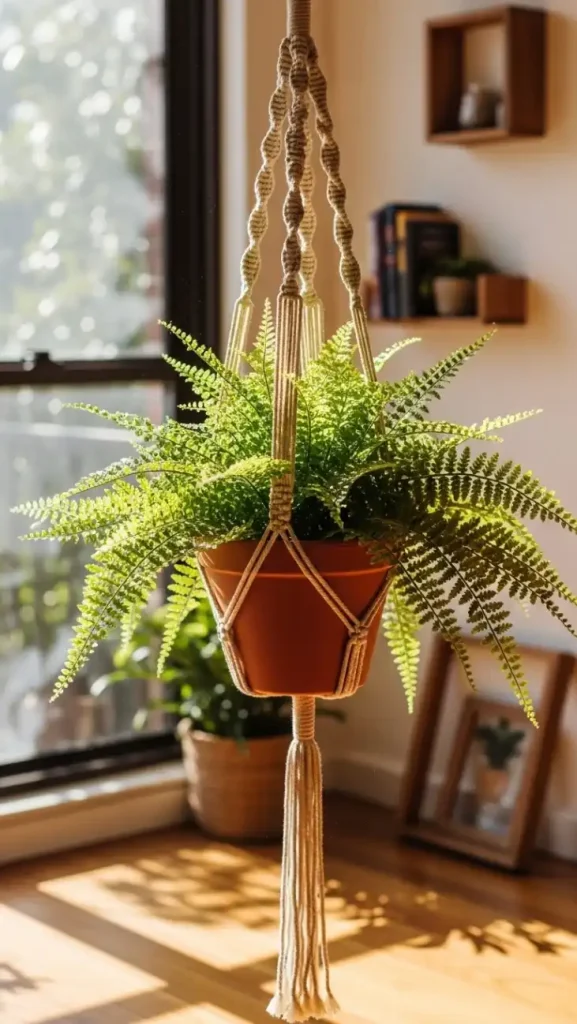 23 Filet Crochet Home Decor Ideas to Beautify Your Stylish Living Spaces 6 Hafilet Crochet Plant Hangers