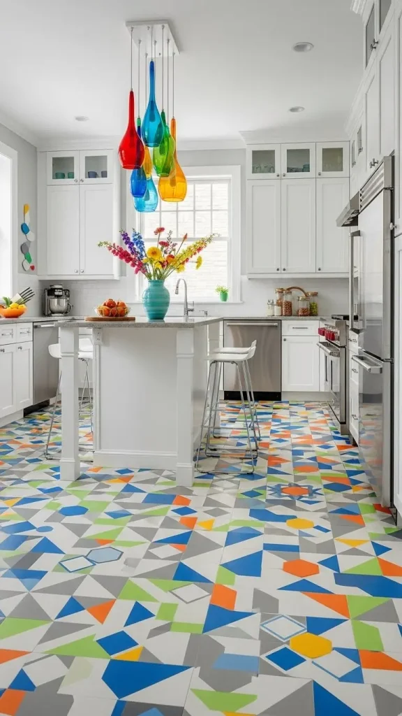 21 Funky Home Decor Kitchen Ideas That Transform Your Cooking Space 6 Patterned Floor Tiles