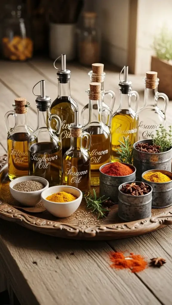 20 Thrifted Home Decor Kitchen Ideas to Style Your Space on a Budget 8 Antique Trays for Organization