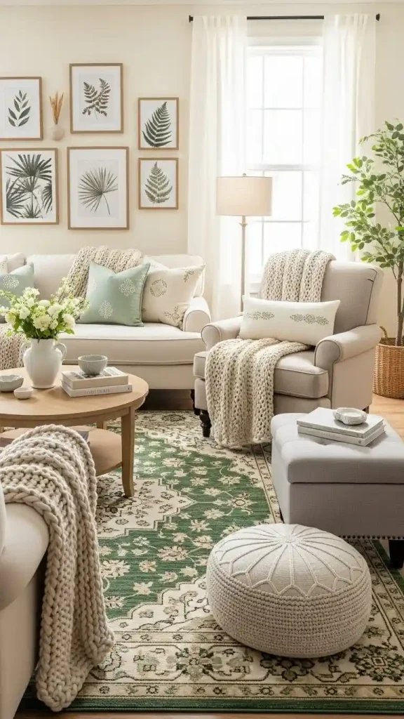 23 Green Color Home Decor | Inspiring Ideas for Every Room 8 Green Patterned Rugs