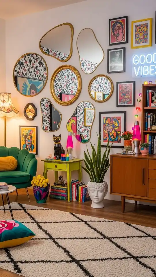 23 Eclectic Funky Home Decor Creative Ideas for a Stylish Space 9 Quirky Wall Mirrors