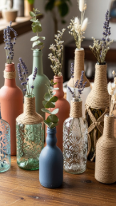 20 Funky Home Decor DIY Easy Ideas to Brighten Your Space 10 Upcycled Bottle Vases