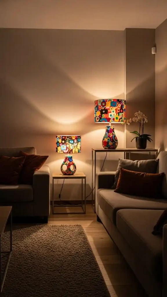 20 Pop of Color Home Decor ideas | Brighten Your Space with Style 10 Bring in Bold Table Lamps