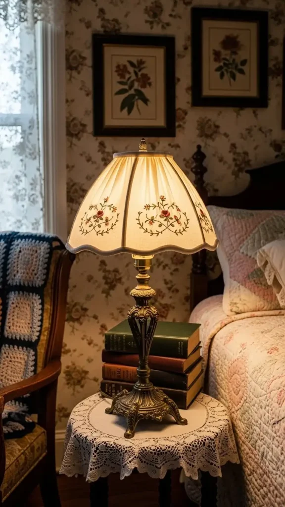 20 Grandmacore Home Decor Ideas for Cozy Vintage Charm 10 Old-Style Table Lamps