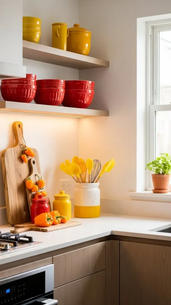 21 Cozy Colorful Home Decor | Ideas to Warm Up Your Home 10 Warm-toned Kitchen Accessories