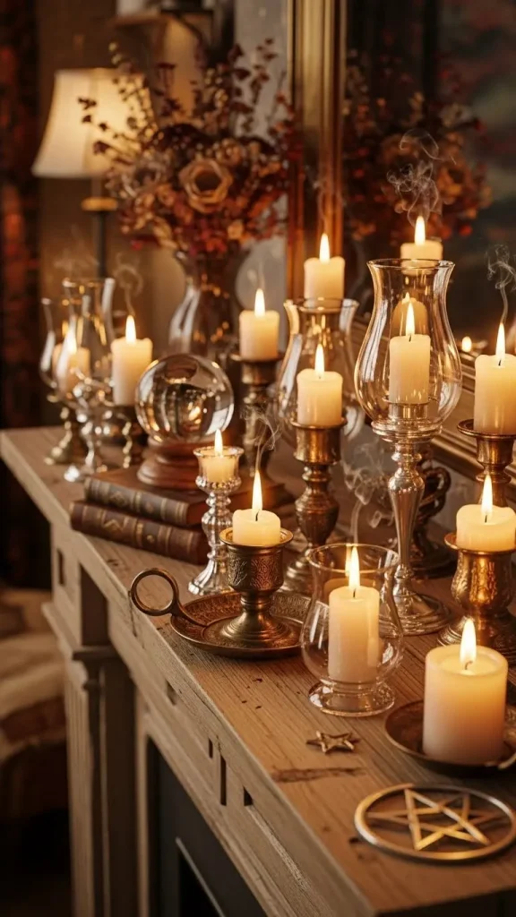 21 Practical Magic Aesthetic Home Decor | Enchanting Ideas for Mystical Spaces 2 Candle Collections