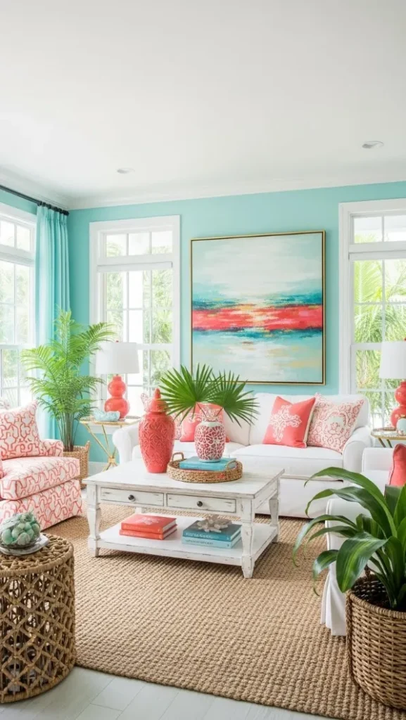 20 Florida Aesthetic Home Decor | Tropical & Coastal Ideas 2 Tropical Color Palette