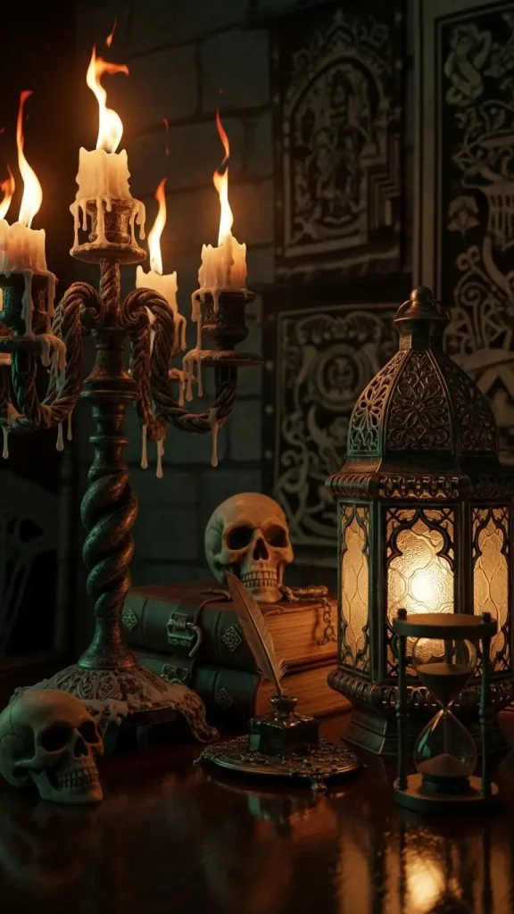 23 Dark Gothic Home Decor | Moody Elegance for Timeless Spaces 11 Candle and Lantern Lighting