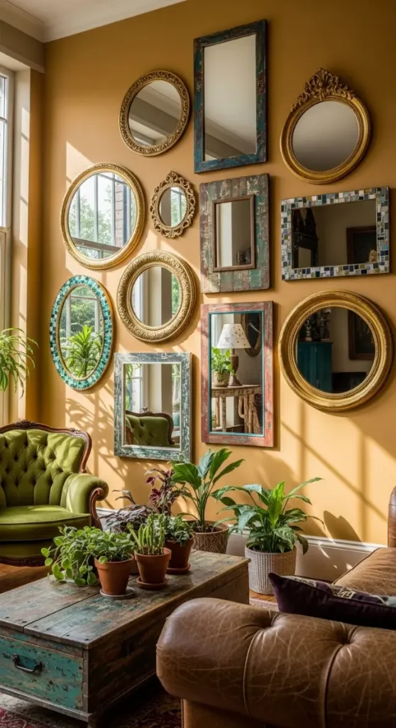 21 Quirky Home Decor Living Room Creative Ideas for a Unique & Stylish Space 11 Eclectic Wall Mirrors