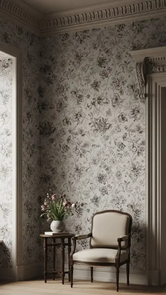 20 Light Gothic Home Decor | Elegant and Soft Gothic Ideas 11 Floral Patterns in Light Gothic Home Decor