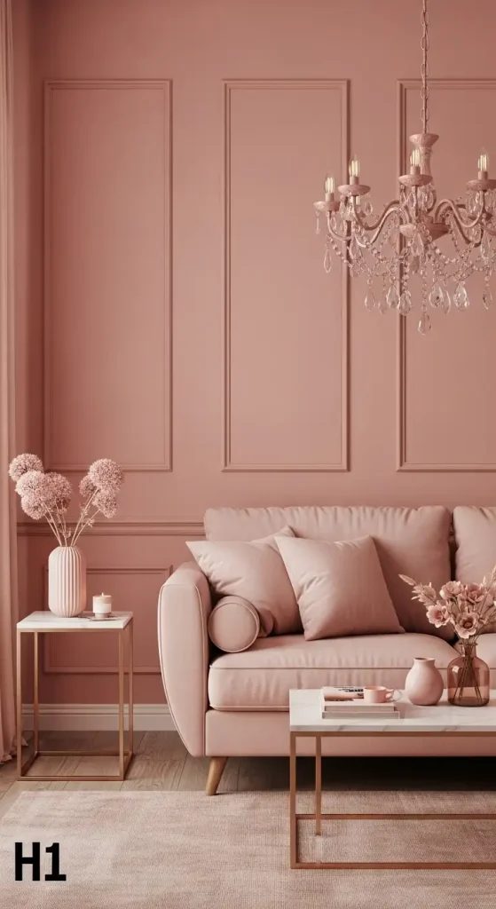 19 Pink Aesthetic Home Decor | Soft, Stylish, and Dreamy Interior Ideas 12 Dusty Pink Living Room Palette