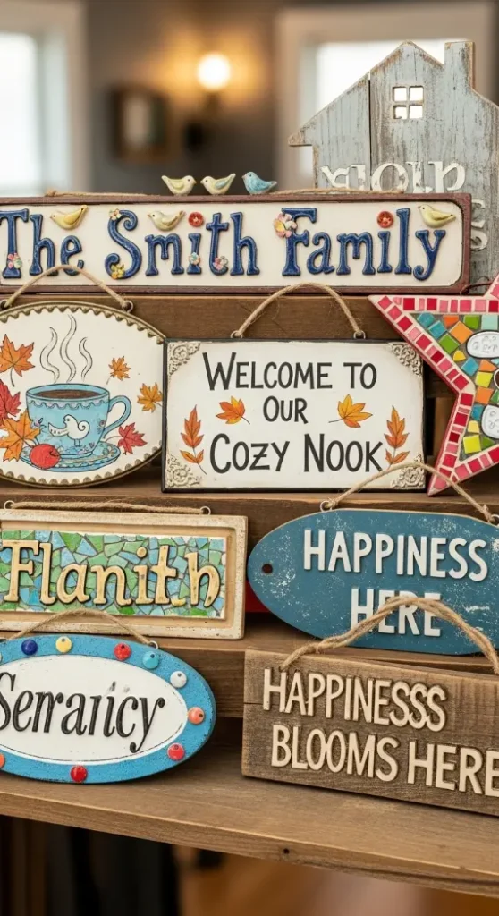 20 DIY Quirky Home Decor | Creative Ideas to Transform Your Space 12 Personalized Name Plaques