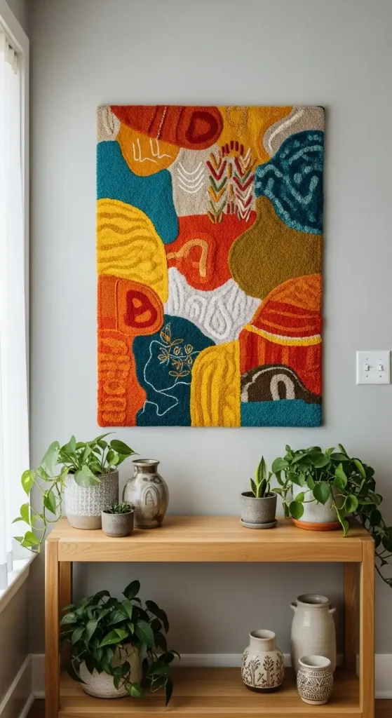 21 Aesthetic Home Decor Ideas Handmade | Unique DIY Inspirations 13 Fabric Wall Art