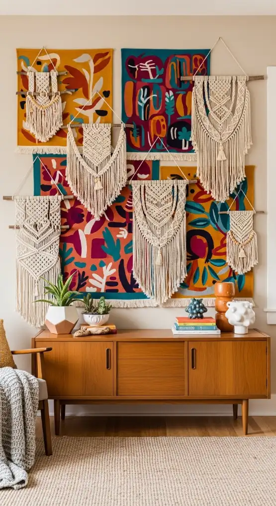 21 Quirky Home Decor Inspiration Interior Design | Bold & Creative 14 Handcrafted Wall Hangings