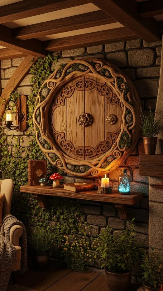 21 LOTR Aesthetic Home Decor | Magical Ideas Inspired by Middle-Earth 14 13. Hobbit Door Decor Elements