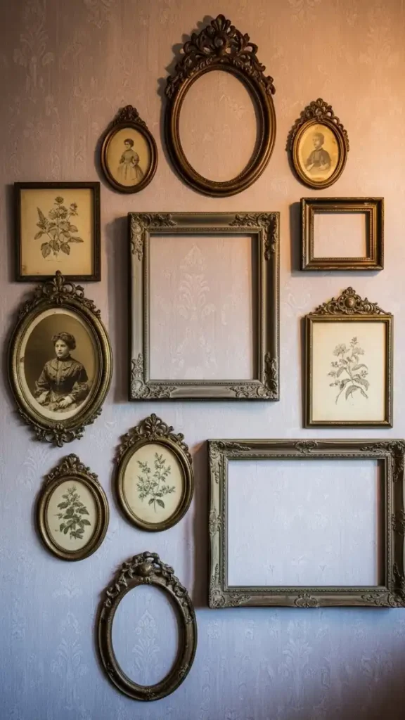 20 Light Gothic Home Decor | Elegant and Soft Gothic Ideas 14 Light Gothic Home Decor Using Antique Frames