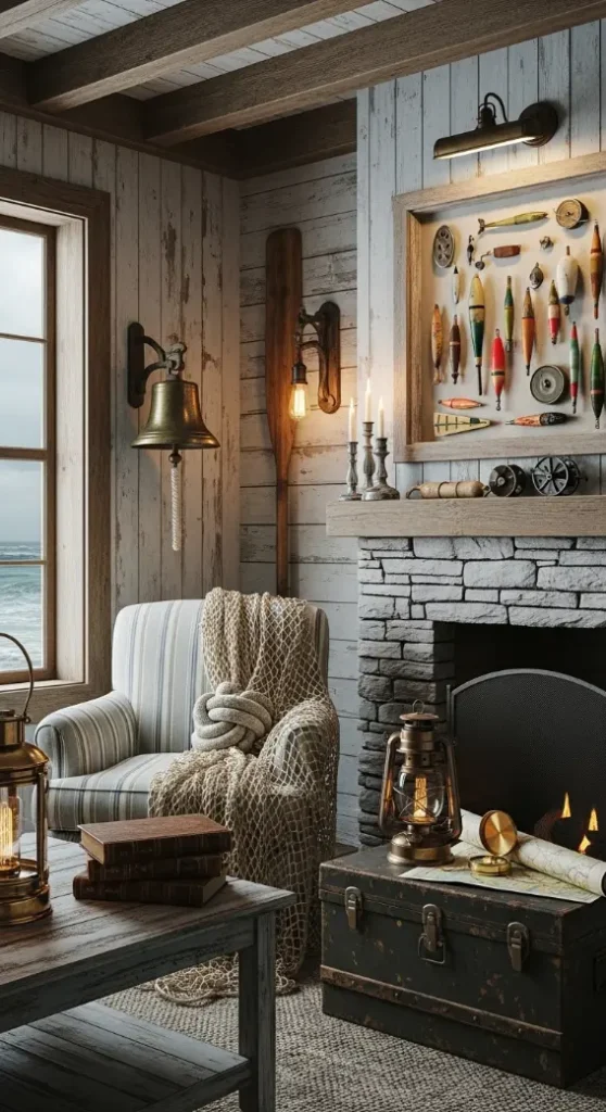 21 Fisherman Aesthetic Home Decor | Nautical & Coastal Ideas 14 Vintage Fishing Gear Decor