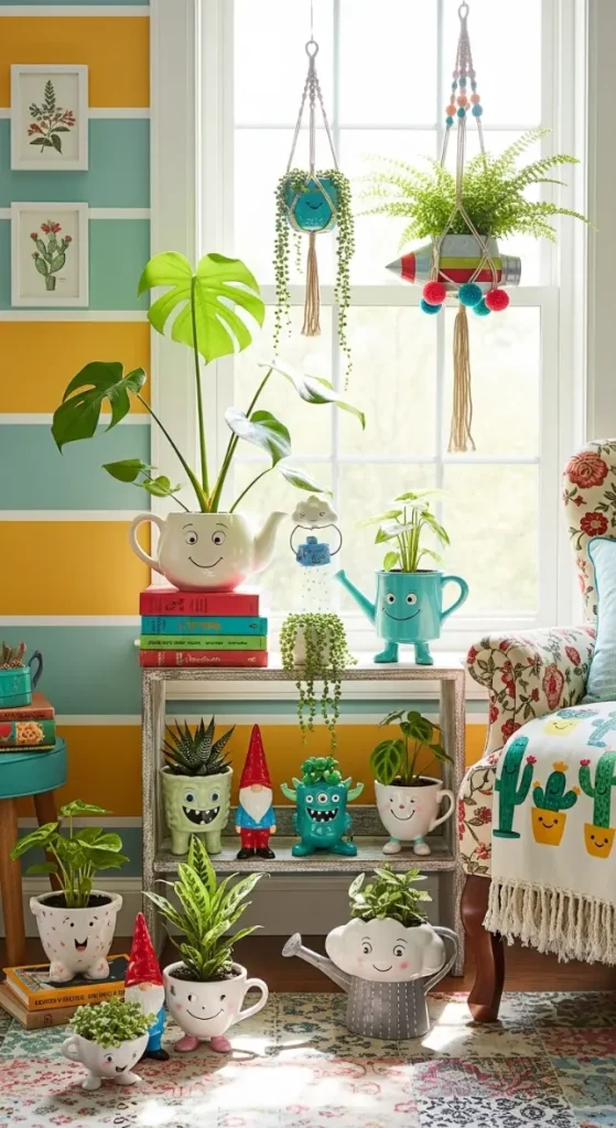 21 Quirky Home Decor Living Room Creative Ideas for a Unique & Stylish Space 14 Whimsical Indoor Plants Setup