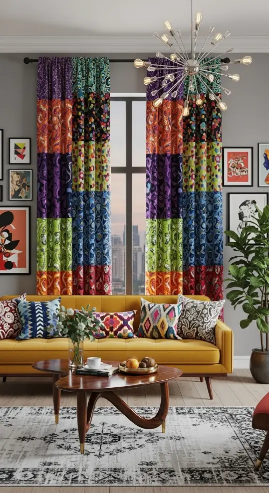 21 Quirky Home Decor Living Room Creative Ideas for a Unique & Stylish Space 15 Funky Curtains or Drapes