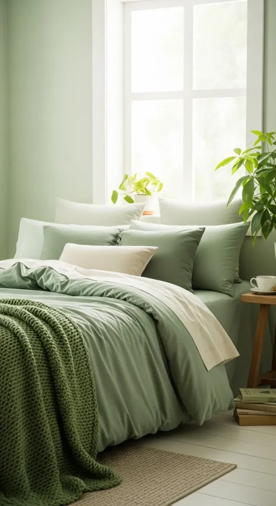 19 Green Aesthetic Home Decor | Fresh & Nature-Inspired Ideas 15 Green Bedroom Aesthetic