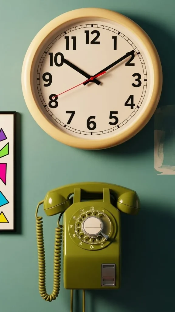 21 90s Aesthetic Home Decor | Retro & Nostalgic Ideas 15 Retro Clocks & Wall Phones