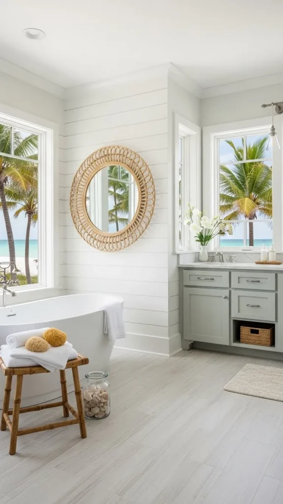 20 Florida Aesthetic Home Decor | Tropical & Coastal Ideas 16 Beachy Bathroom Aesthetic
