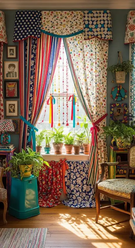 21 Quirky Home Decor Inspiration Interior Design | Bold & Creative 16 Colorful Curtains & Drapes