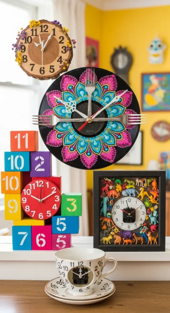 20 DIY Quirky Home Decor | Creative Ideas to Transform Your Space 16 Handmade Wall Clocks