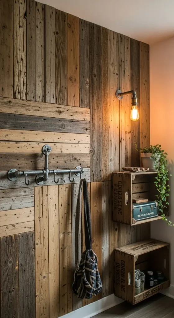 23 Quirky Home Decor Upcycling Funky Junk Interiors | Creative Ideas 16 Reclaimed Wood Wall Panels